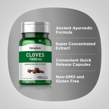Cloves, 1000 mg, 100 Quick Release Capsules
