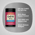 Product highlights graphic stating 100 mg CoQ10 per serving, with black pepper extract, non-GMO and gluten-free, quick release softgels.