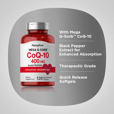 CoQ10, 400 mg, 120 Quick Release Softgels