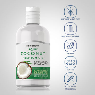 Coconut Premium Oil Liquid, 8 oz (237 mL) Bottle