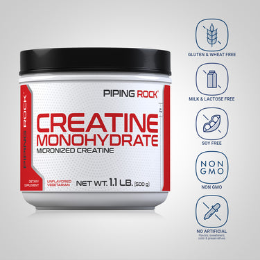 Creatine Powder (Micronized), 5000 mg, 1.1 lb (500 g) Bottle
