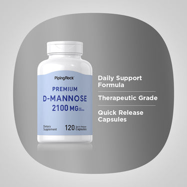D-Mannose, 2100 mg (per serving), 120 Quick Release Capsules