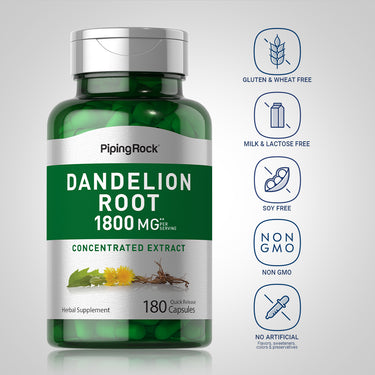 Dandelion Root, 1800 mg (per serving), 180 Quick Release Capsules
