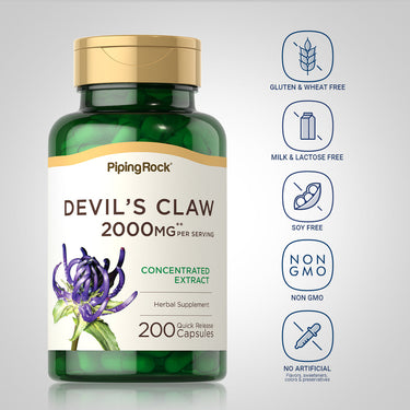 Devils Claw, 2000 mg (per serving), 200 Quick Release Capsules