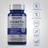 Diabetic Formula bottle with icons indicating gluten, wheat, milk, lactose free, NON GMO, no artificial flavors, vegetarian.