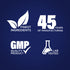 Infographic showcasing finest ingredients, 45 years of manufacturing expertise, GMP quality standards, and lab testing assurance.