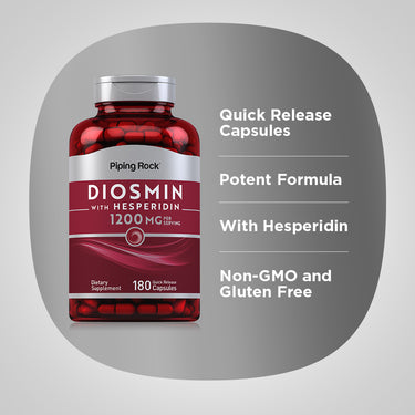 Diosmin w/ Hesperidin, 1200 mg (per serving), 180 Quick Release Capsules
