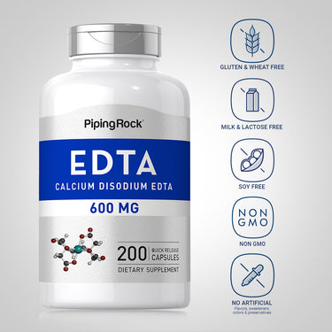 EDTA Calcium Disodium, 600 mg, 200 Quick Release Capsules
