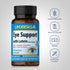 Eye Support bottle with icons indicating Gluten & Wheat Free, Milk & Lactose Free, NON GMO, No Artificial Flavors/Sweeteners/Preservatives.