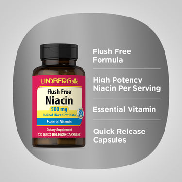 Flush Free Niacin, 500 mg, 120 Quick Release Capsules