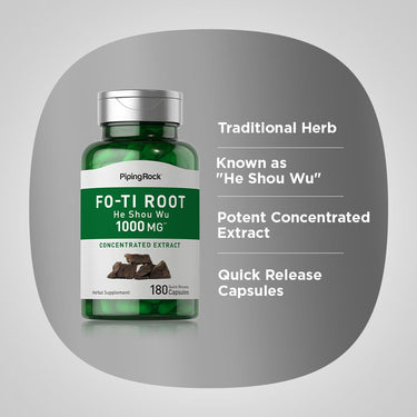Fo-Ti Root He-Shou-Wu, 1000 mg, 180 Quick Release Capsules