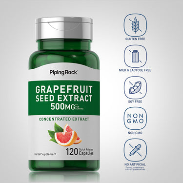 Grapefruit Seed, 500 mg (per serving), 120 Quick Release Capsules