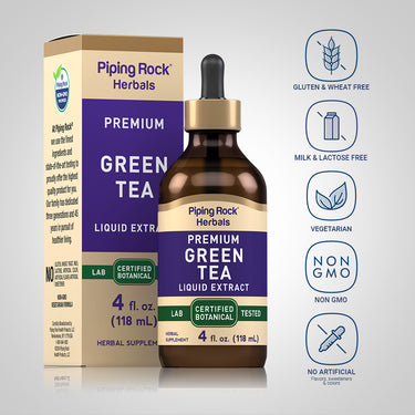 Green Tea Liquid Extract, 4 fl oz (118 mL) Dropper Bottle