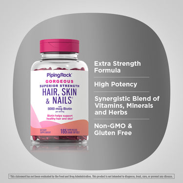 Hair, Skin & Nails infused with Moroccan Argan Oil, 165 Rapid Release Liquid Softgels