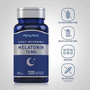 Highly Absorbable Melatonin, 10 mg, 120 Quick Release Softgels