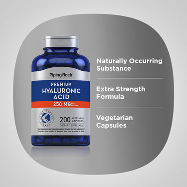 Product highlights graphic stating this is a naturally occurring substance with an extra strength formula in vegetarian capsules.