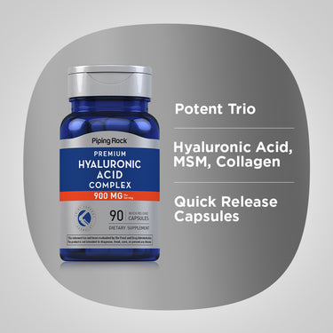 Hyaluronic Acid Complex, 900 mg (per serving), 90 Quick Release Capsules