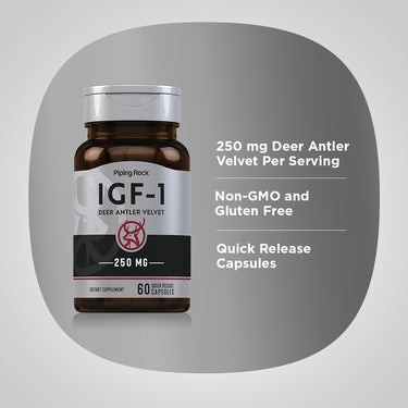 IGF-1 Deer Antler Velvet, 60 Quick Release Capsules