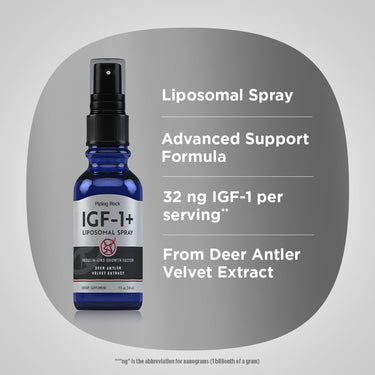 IGF Deer Antler Velvet Spray, Extra Strength, 1 fl oz (30 mL) Spray Bottle