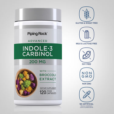 Indole-3-Carbinol with Resveratrol, 200 mg, 120 Vegan Capsules
