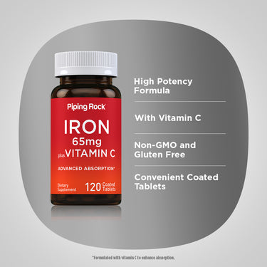 Iron + Vitamin C, 120 Coated Tablets