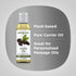 Product highlights graphic stating Plant-based, Pure Carrier Oil, Ideal for Personalized Massage Oil Creation.