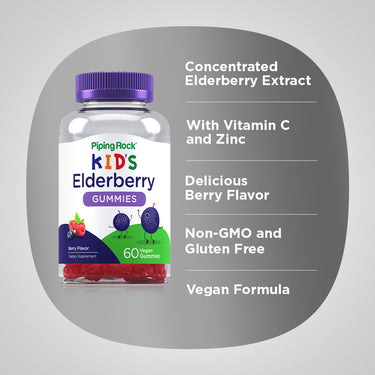 Kids Elderberry (Berry), 60 Vegan Gummies