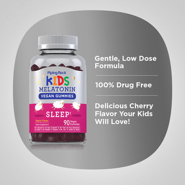 Kids Sleep Melatonin (Cherry), 90 Vegan Gummies