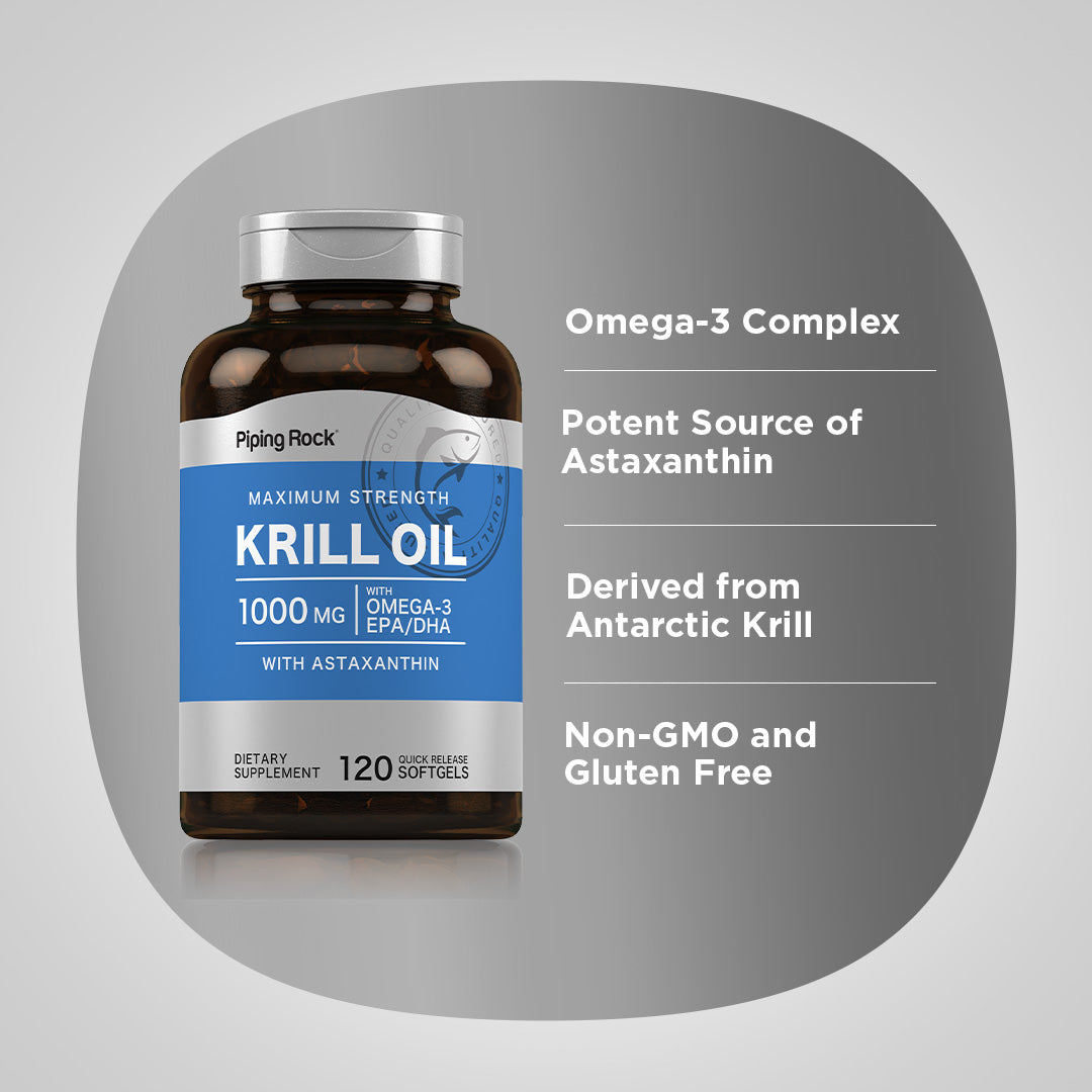 Krill Oil, 1000 mg, 120 Quick Release Softgels