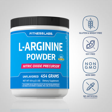 L-Arginine Powder, 3000 mg (per serving), 1 lb (454 g) Bottle
