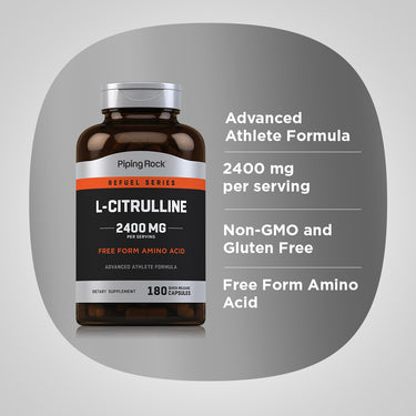 L-Citrulline, 2400 mg (per serving), 180 Quick Release Capsules