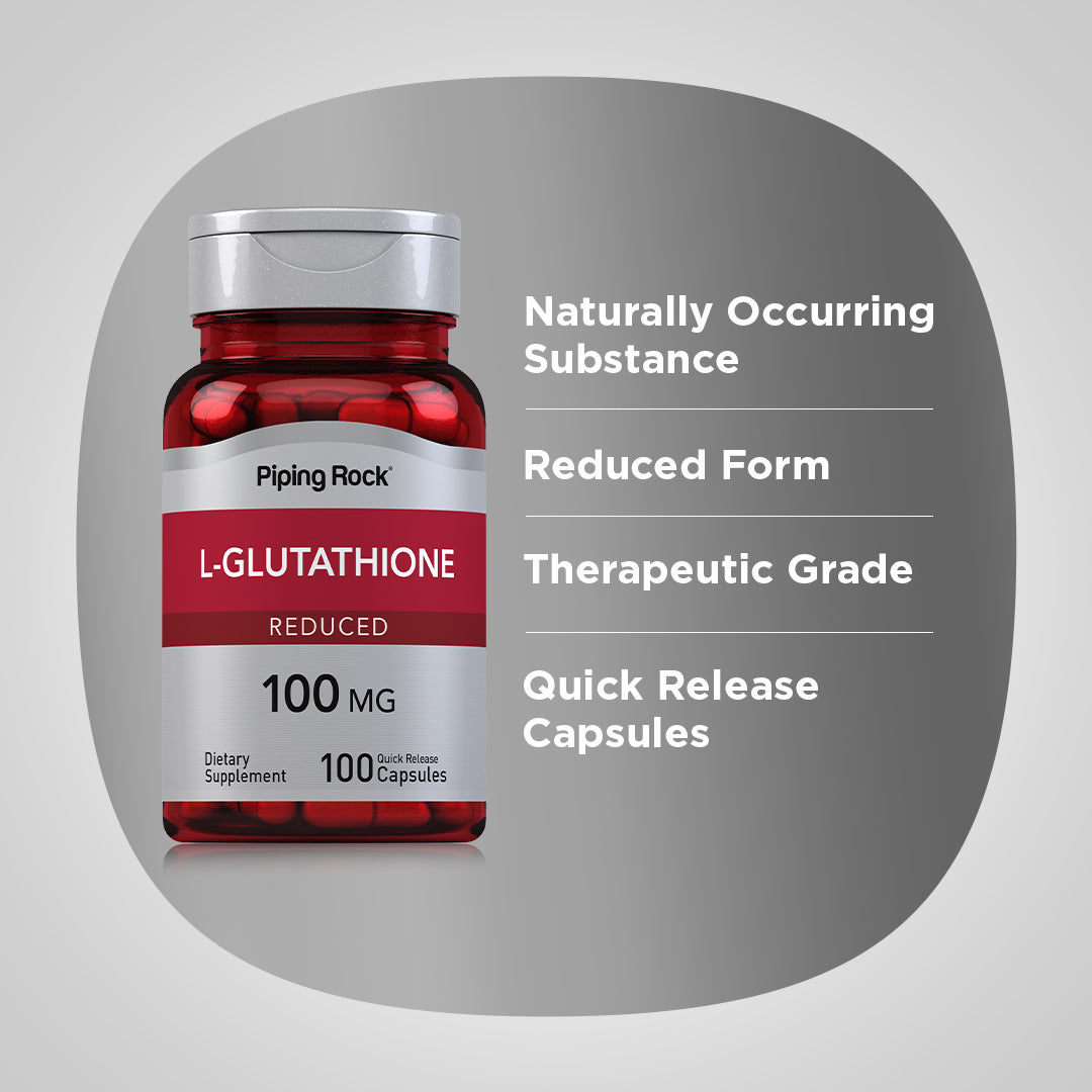 L-Glutathione (Reduced), 100 mg, 100 Quick Release Capsules