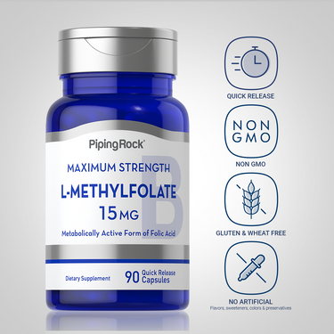 L-Methylfolate, 15 mg, 90 Quick Release Capsules