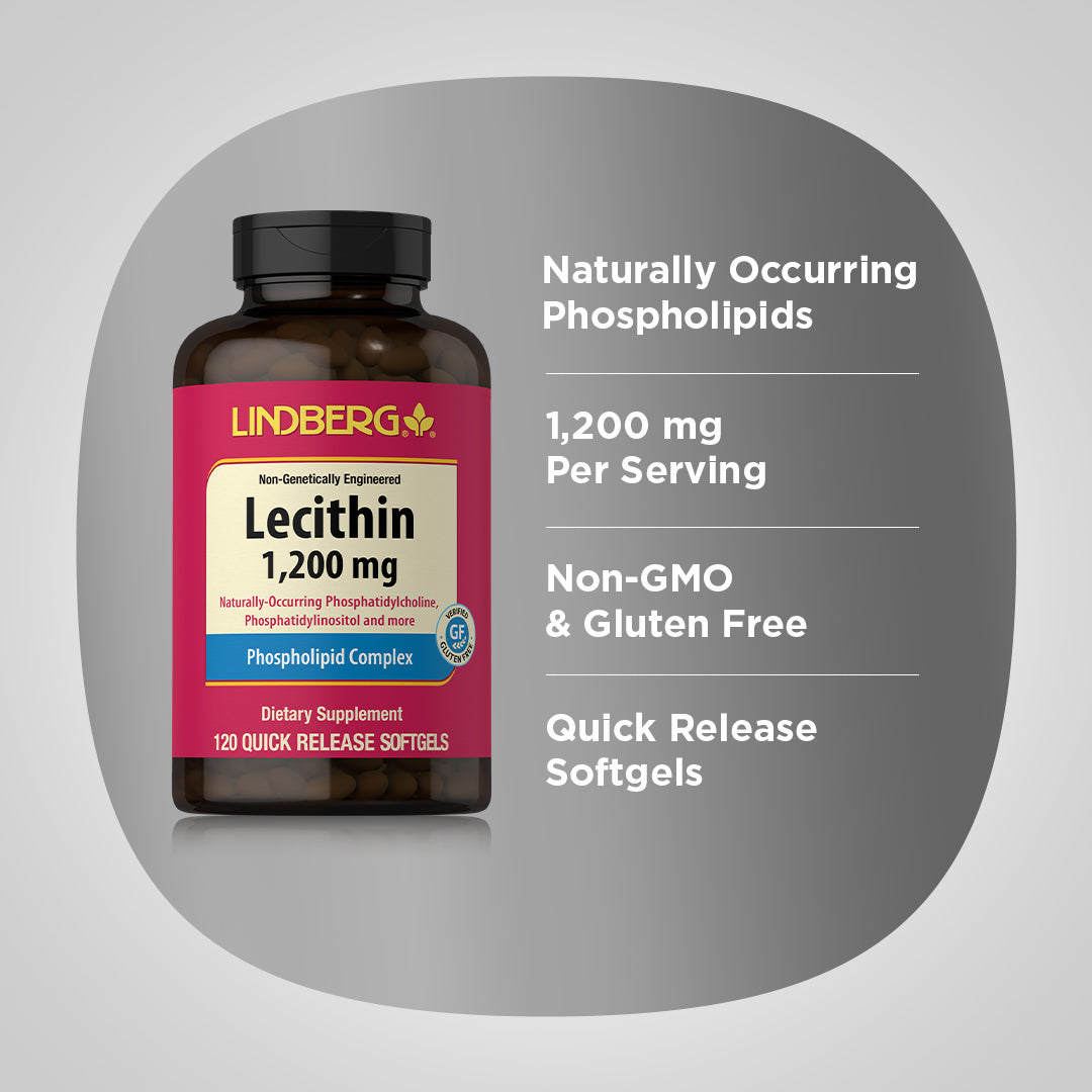 Lecithin Non-GMO, 1200 mg, 120 Quick Release Softgels
