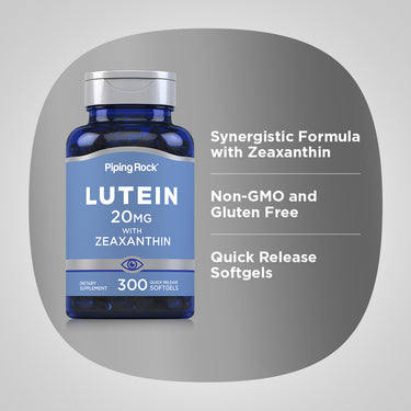 Lutein + Zeaxanthin, 20 mg, 180 Quick Release Softgels