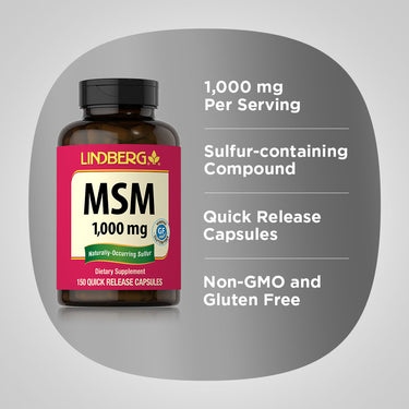 MSM, 1000 mg, 150 Quick Release Capsules
