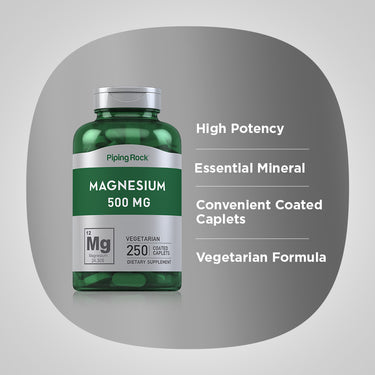 Magnesium Oxide, 500 mg, 250 Coated Caplets