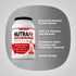 Product highlights graphic stating Extended-Release Protein Blend, With 24 Vitamins and Minerals, Strawberry Swirl Naturally and Artificially Flavored, Instant Mixing