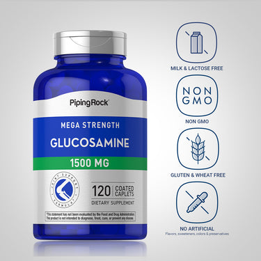 Mega Glucosamine HCI, 1500 mg, 120 Coated Caplets