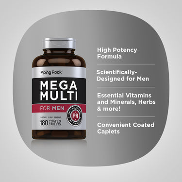 Mega Multiple for Men, 180 Coated Caplets