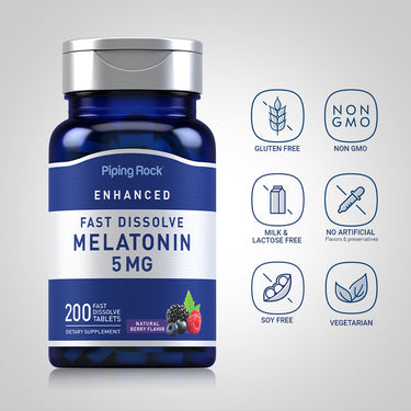 Melatonin Fast Dissolve Tablets, 5 mg, 200 Fast Dissolve Tablets