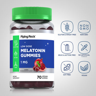 Melatonin (Cherry Pomegranate), 1 mg, 60 Vegan Gummies