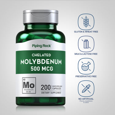 Molybdenum, 500 mcg, 200 Quick Release Capsules