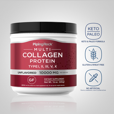 Multi Collagen Protein Powder, 10,000 mg (per serving), 16 oz (454 g) Bottle