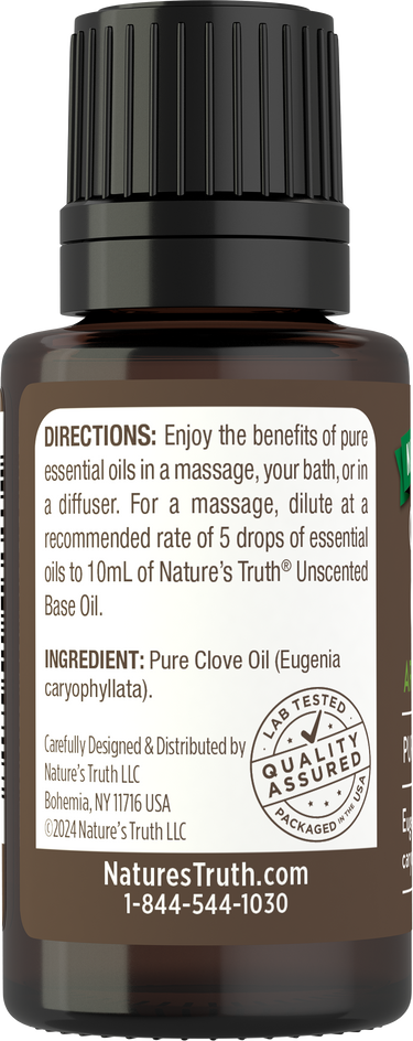 Clove Pure Essential Oil, 1/2 fl oz (15 mL) Dropper Bottle