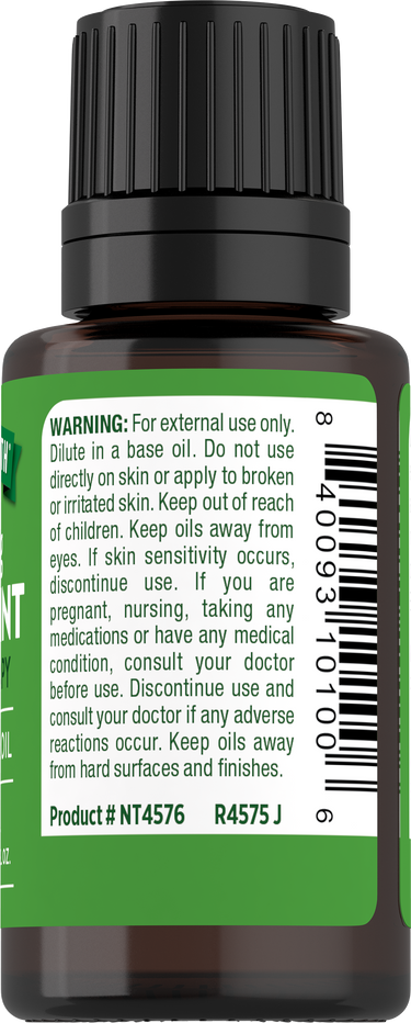 Peppermint Pure Essential Oil, 1/2 fl oz (15 mL) Dropper Bottle