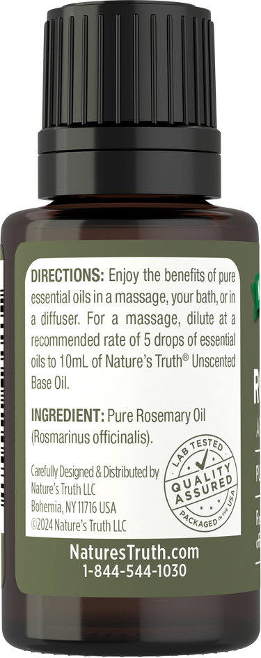 Rosemary Pure Essential Oil, 1/2 fl oz (15 mL) Dropper Bottle