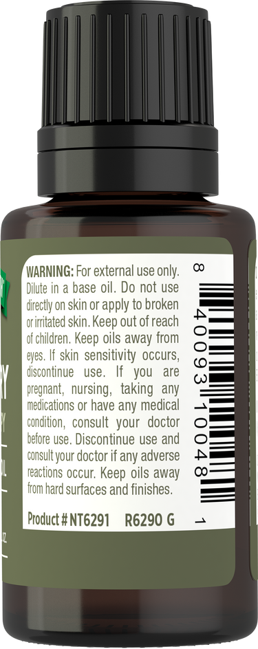 Rosemary Pure Essential Oil, 1/2 fl oz (15 mL) Dropper Bottle