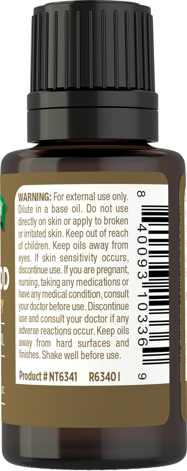 Cedarwood Pure Essential Oil, 1/2 fl oz (15 mL) Dropper Bottle