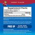 Supplement Facts panel for NV Calm Cherry, 16 oz (453 g) bottle.